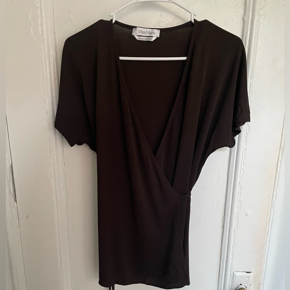 Max mara wrap top brown- vintage made in Italy - Picture 2 of 5